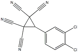 3-(3,4-dichlorophenyl)cyclopropane-1,1,2,2-tetracarbonitrile Struktur