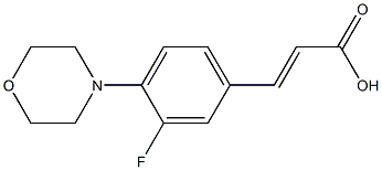 (E)-3-(3-fluoro-4-morpholinophenyl)acrylic acid Struktur