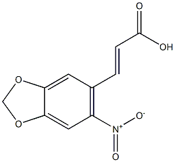 (E)-3-(5-nitrobenzo[d][1,3]dioxol-6-yl)acrylic acid Struktur