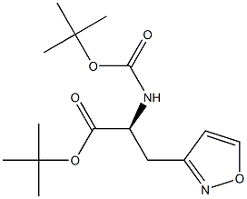 (S)-tert-butyl 2-(tert-butoxycarbonylamino)-3-(isoxazol-3-yl)propanoate Struktur