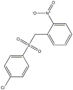 1-((4-chlorophenylsulfonyl)methyl)-2-nitrobenzene Struktur