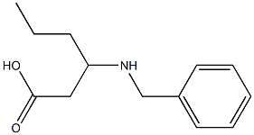 3-(benzylamino)hexanoic acid Struktur