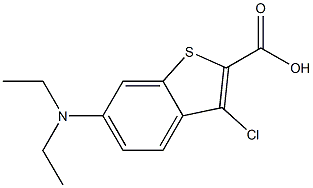 3-chloro-6-(diethylamino)benzo[b]thiophene-2-carboxylic acid Struktur