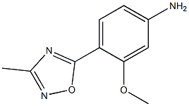 3-methoxy-4-(3-methyl-1,2,4-oxadiazol-5-yl)aniline Struktur