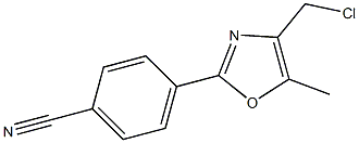 4-(4-(CHLOROMETHYL)-5-METHYLOXAZOL-2-YL)BENZONITRILE Struktur