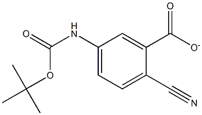 5-(tert-butoxycarbonylamino)-2-cyanobenzoate Struktur