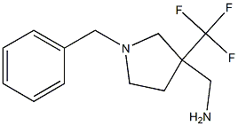 C-(1-Benzyl-3-trifluoromethyl-pyrrolidin-3-yl)-methylamine Struktur