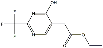 ethyl 2-(4-hydroxy-2-(trifluoromethyl)pyrimidin-5-yl)acetate Struktur