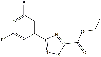 ethyl 3-(3,5-difluorophenyl)-1,2,4-thiadiazole-5-carboxylate Struktur