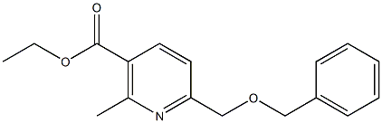 ethyl 6-(benzyloxymethyl)-2-methylnicotinate Struktur