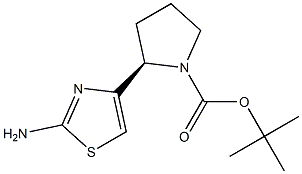 (R)-tert-butyl 2-(2-aminothiazol-4-yl)pyrrolidine-1-carboxylate Struktur