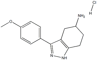 3-(4-methoxyphenyl)-4,5,6,7-tetrahydro-1H-indazol-5-amine hydrochloride Struktur