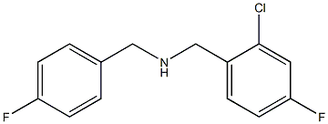 [(2-chloro-4-fluorophenyl)methyl][(4-fluorophenyl)methyl]amine Struktur