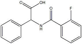 [(2-fluorobenzoyl)amino](phenyl)acetic acid Struktur