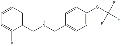 [(2-fluorophenyl)methyl]({4-[(trifluoromethyl)sulfanyl]phenyl}methyl)amine Struktur