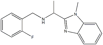 [(2-fluorophenyl)methyl][1-(1-methyl-1H-1,3-benzodiazol-2-yl)ethyl]amine Struktur