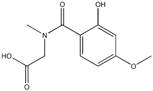 [(2-hydroxy-4-methoxybenzoyl)(methyl)amino]acetic acid Struktur