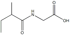 [(2-methylbutanoyl)amino]acetic acid Struktur