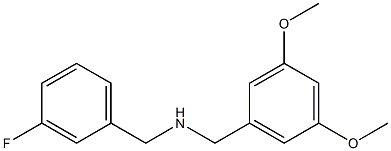 [(3,5-dimethoxyphenyl)methyl][(3-fluorophenyl)methyl]amine Struktur