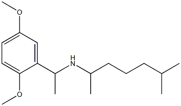 [1-(2,5-dimethoxyphenyl)ethyl](6-methylheptan-2-yl)amine Struktur