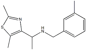 [1-(2,5-dimethyl-1,3-thiazol-4-yl)ethyl][(3-methylphenyl)methyl]amine Struktur