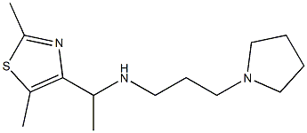 [1-(2,5-dimethyl-1,3-thiazol-4-yl)ethyl][3-(pyrrolidin-1-yl)propyl]amine Struktur