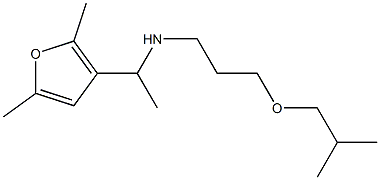 [1-(2,5-dimethylfuran-3-yl)ethyl][3-(2-methylpropoxy)propyl]amine Struktur