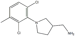 [1-(2,6-dichloro-3-methylphenyl)pyrrolidin-3-yl]methanamine Struktur