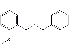 [1-(2-methoxy-5-methylphenyl)ethyl][(3-methylphenyl)methyl]amine Struktur