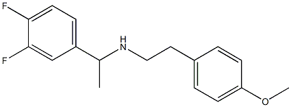 [1-(3,4-difluorophenyl)ethyl][2-(4-methoxyphenyl)ethyl]amine Struktur