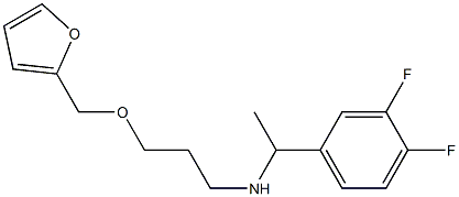 [1-(3,4-difluorophenyl)ethyl][3-(furan-2-ylmethoxy)propyl]amine Struktur