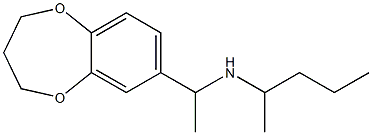 [1-(3,4-dihydro-2H-1,5-benzodioxepin-7-yl)ethyl](pentan-2-yl)amine Struktur