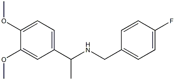 [1-(3,4-dimethoxyphenyl)ethyl][(4-fluorophenyl)methyl]amine Struktur