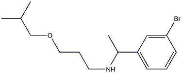 [1-(3-bromophenyl)ethyl][3-(2-methylpropoxy)propyl]amine Struktur