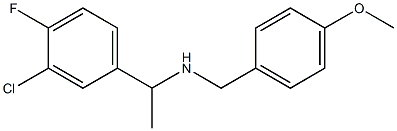 [1-(3-chloro-4-fluorophenyl)ethyl][(4-methoxyphenyl)methyl]amine Struktur