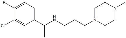 [1-(3-chloro-4-fluorophenyl)ethyl][3-(4-methylpiperazin-1-yl)propyl]amine Struktur