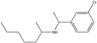 [1-(3-chlorophenyl)ethyl](heptan-2-yl)amine Struktur