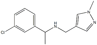 [1-(3-chlorophenyl)ethyl][(1-methyl-1H-pyrazol-4-yl)methyl]amine Struktur