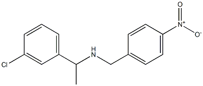 [1-(3-chlorophenyl)ethyl][(4-nitrophenyl)methyl]amine Struktur