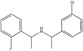 [1-(3-chlorophenyl)ethyl][1-(2-fluorophenyl)ethyl]amine Struktur