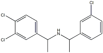 [1-(3-chlorophenyl)ethyl][1-(3,4-dichlorophenyl)ethyl]amine Struktur