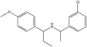 [1-(3-chlorophenyl)ethyl][1-(4-methoxyphenyl)propyl]amine Struktur