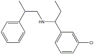 [1-(3-chlorophenyl)propyl](2-phenylpropyl)amine Struktur