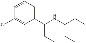 [1-(3-chlorophenyl)propyl](pentan-3-yl)amine Struktur