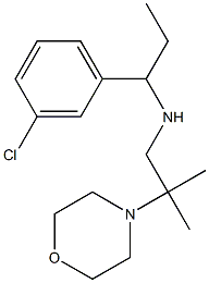 [1-(3-chlorophenyl)propyl][2-methyl-2-(morpholin-4-yl)propyl]amine Struktur