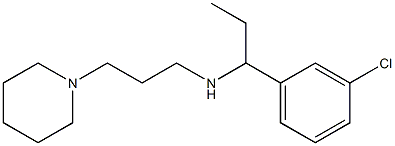 [1-(3-chlorophenyl)propyl][3-(piperidin-1-yl)propyl]amine Struktur