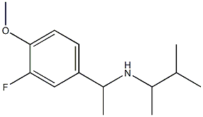 [1-(3-fluoro-4-methoxyphenyl)ethyl](3-methylbutan-2-yl)amine Struktur