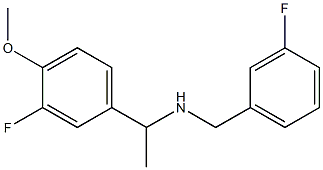 [1-(3-fluoro-4-methoxyphenyl)ethyl][(3-fluorophenyl)methyl]amine Struktur