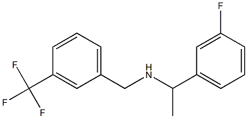 [1-(3-fluorophenyl)ethyl]({[3-(trifluoromethyl)phenyl]methyl})amine Struktur