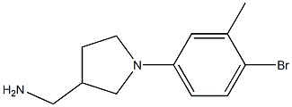 [1-(4-bromo-3-methylphenyl)pyrrolidin-3-yl]methylamine Struktur